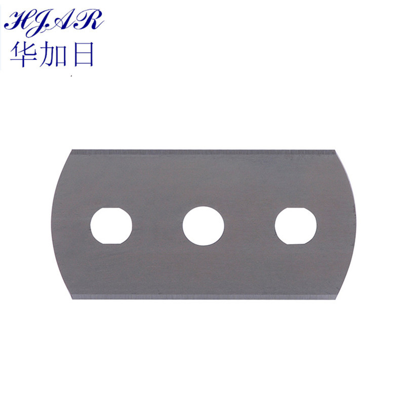 Double-sided three-hole blade slitting knife, three-hole knife for cutting plastic film tape, three-hole blade Application Scenario