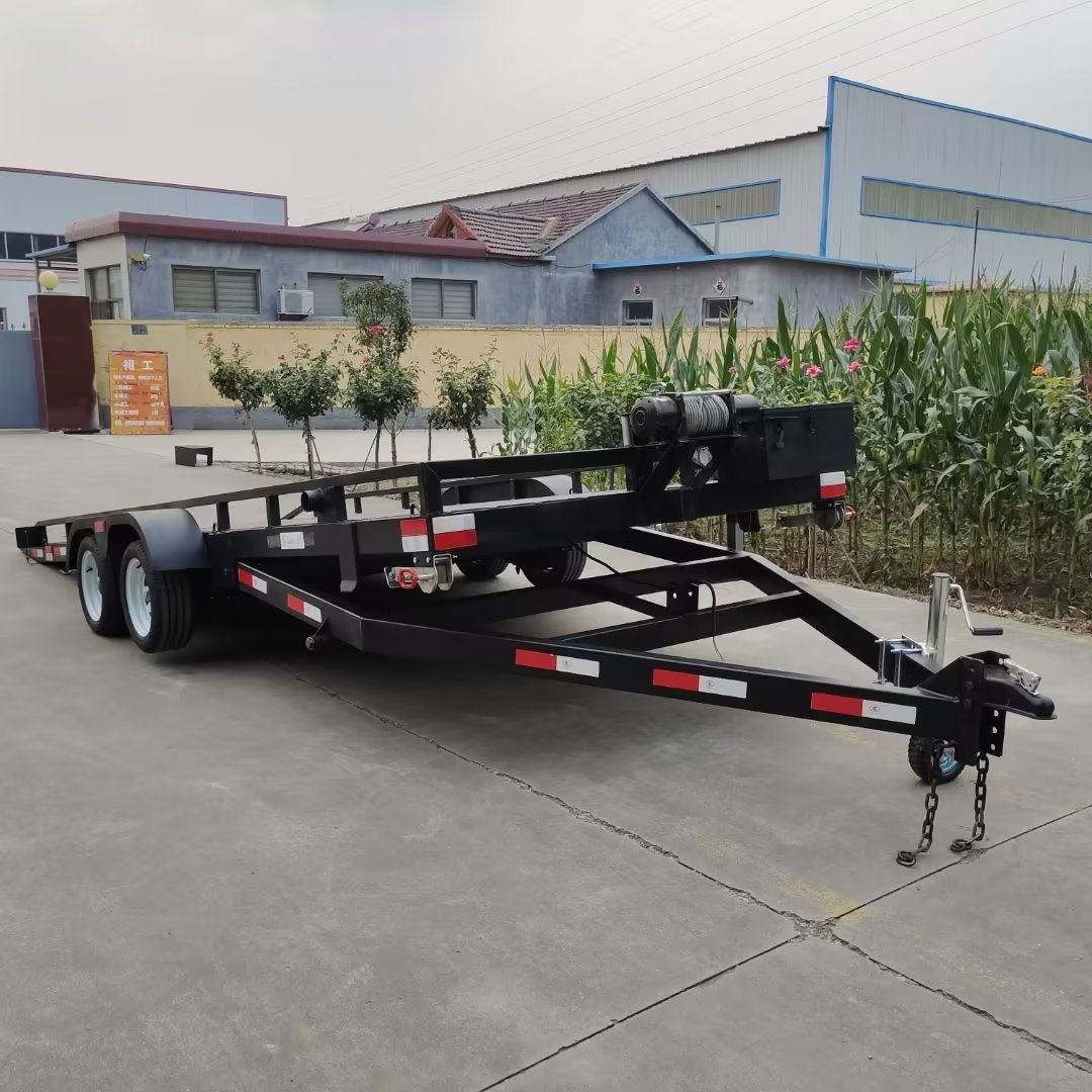 3-ton vehicle transport vehicle, small car rescue towing trailer, light vehicle transport semi-trailer supply Specification drawing