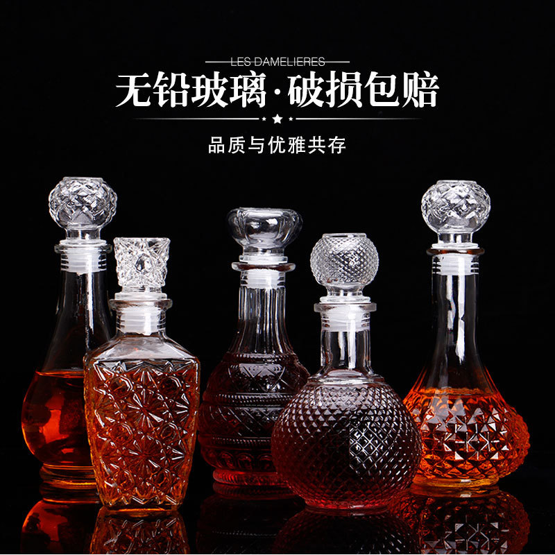 Factory wholesale glass wine bottles, health wine glass bottles, spirits glass bottles, red wine glass packaging details Picture