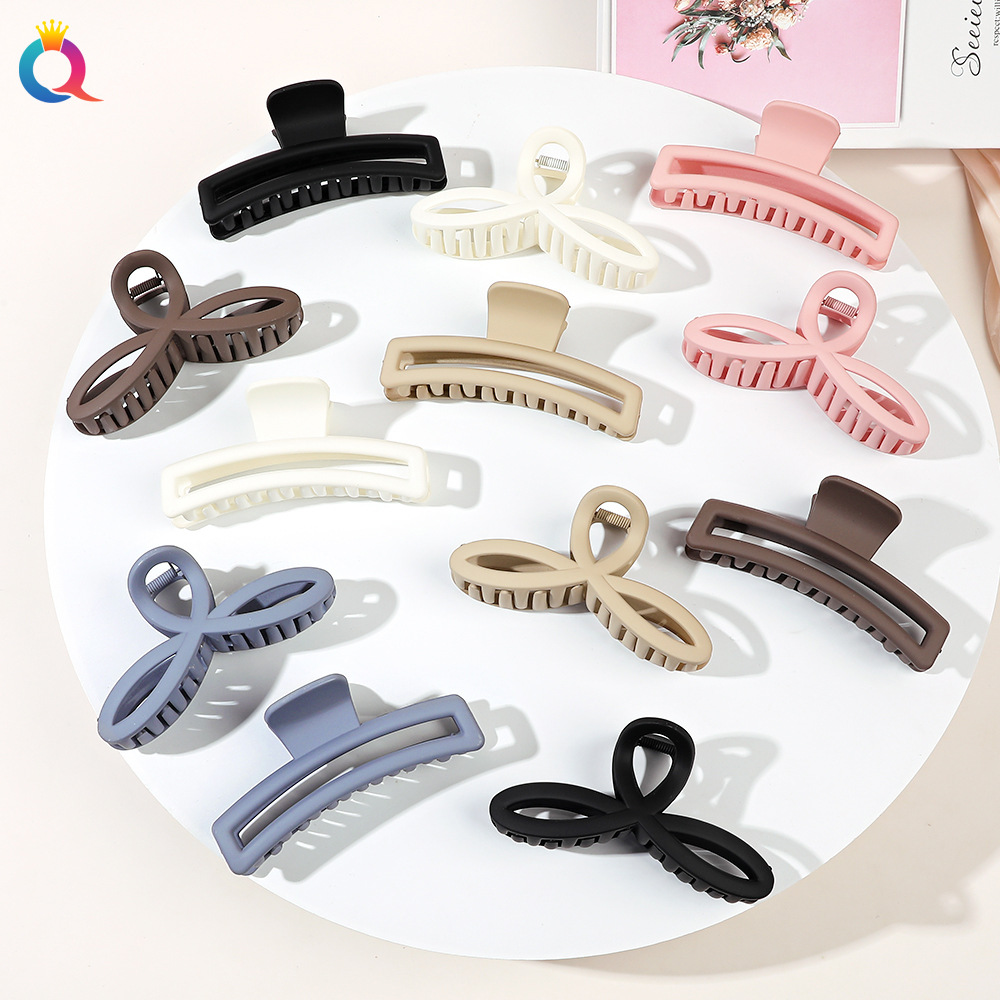 Qiyue Korean version simple and high-end shark clip, large back head hair volume, multi-strand hair clip, hair grabber wholesale full figure