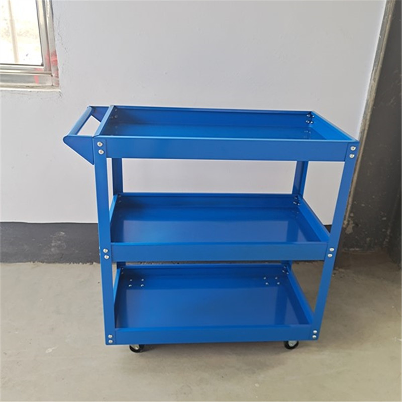 Thickened three-layer mobile hand-pushed tool cart for auto repair, auto repair steering with brake wheel parts cart, tool cart undefined