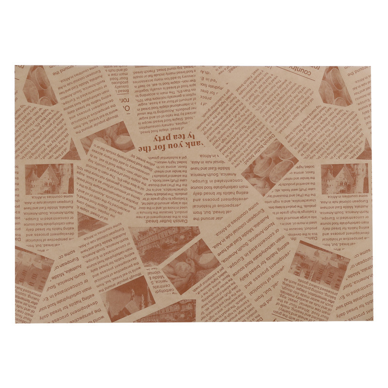 Bread tray paper, dinner plate pad paper, pad paper, snack oil-proof and oil-repellent paper pad, sandwich and hamburger wrapping paper, commercial Item Picture