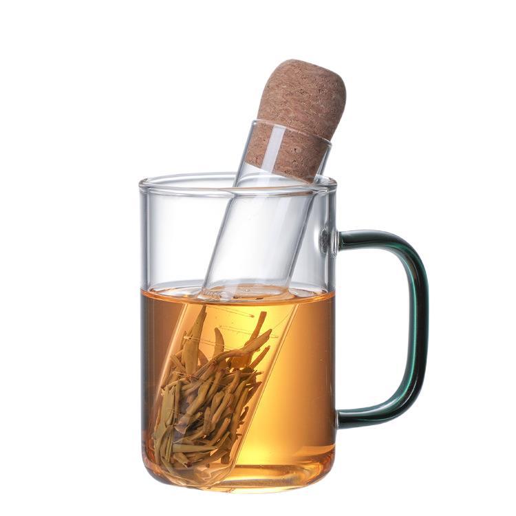 Wholesale creative high borosilicate glass test tube tea strainers, tea brewing equipment filters, popular household high-temperature resistant tea set accessories Item Picture