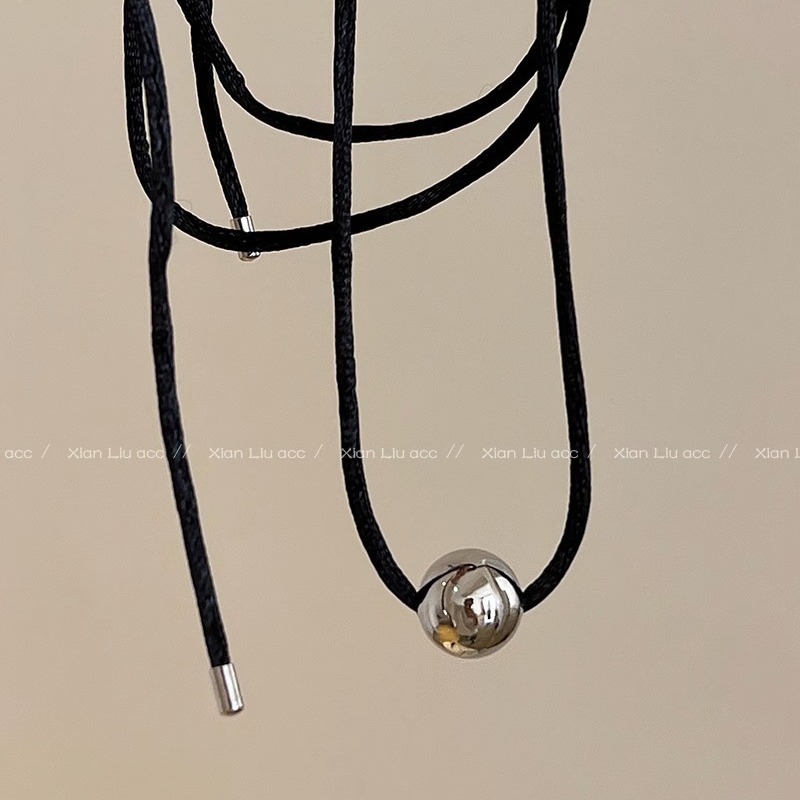 Sunflower Oni silver round bead necklace for women 2023 new style collarbone chain, niche choker necklace Application Scenario