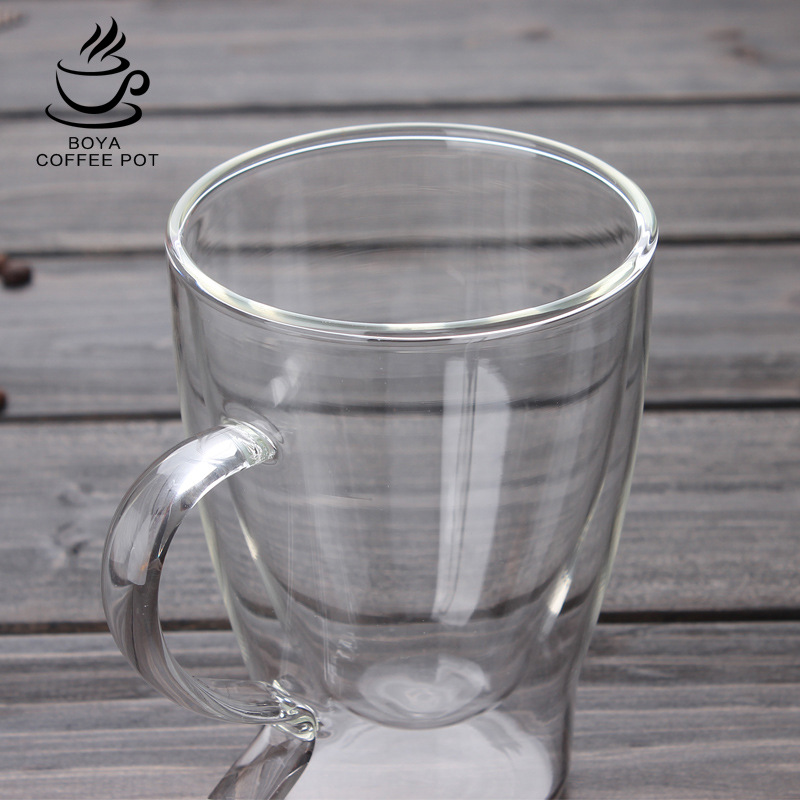 Wholesale popular creative double-layer glass cups, household cups, high borosilicate glass coffee cups, high-temperature resistant juice cups and water cups Application Scenario
