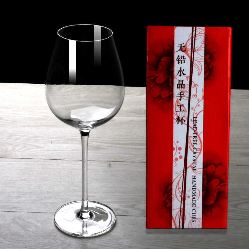 Wholesale handcrafted crystal wine glasses, large tall glass, single set of Burgundy wine glasses in stock full figure