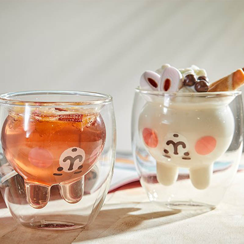 Rabbit double-layered cup Glass cup Student cartoon cup Juice Milk cup Water cup Breakfast cup Glass cup Application Scenario