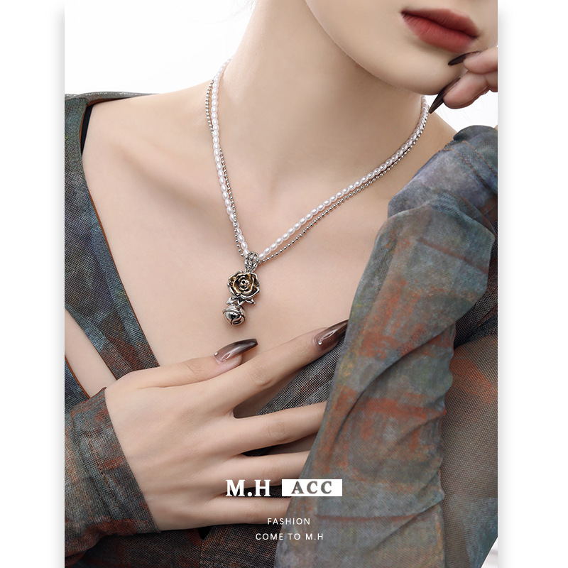 ins Romantic Rose Bell Earrings with a light luxury and high-end feel 2025 new style earrings, fashionable and elegant earrings wholesale Specification drawing