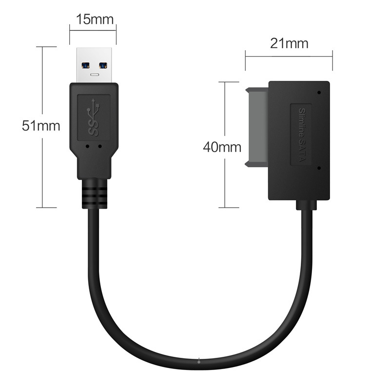 USB3.0 to SATA7+ 6-pin Easy Drive cable notebook optical drive to USB cable SATA optical drive to USB Item Picture