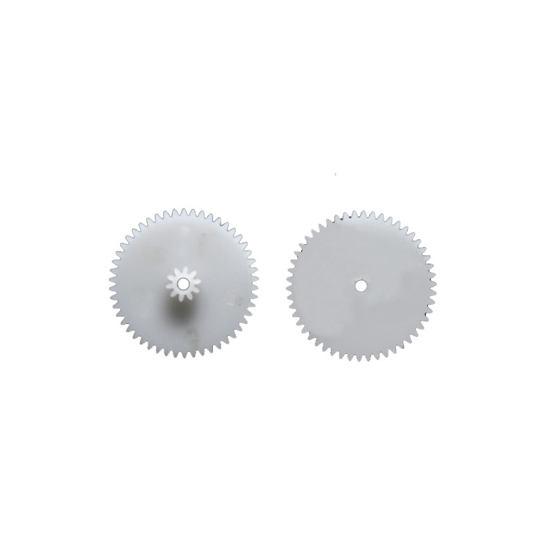 Plastic double-layer gears with 0.5 module, 50 teeth +10 teeth for transmission reduction, and stacked double gears 50102A2B Item Picture