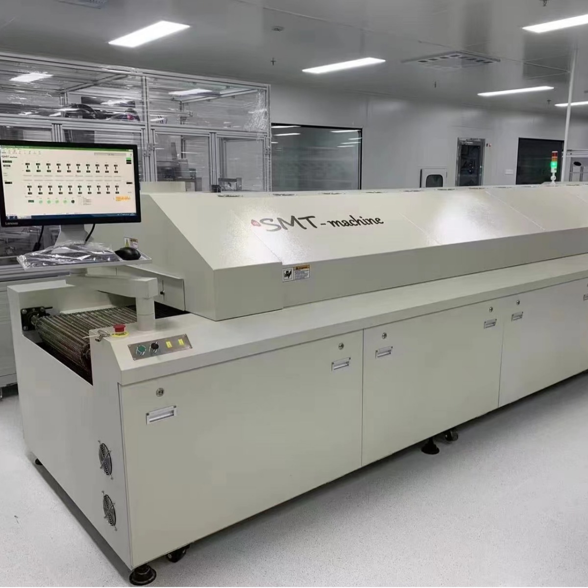 PCB board LED light board surface mount 8-zone, 10-zone, 12-zone energy-saving fully automatic lead-free reflow soldering furnace details Picture