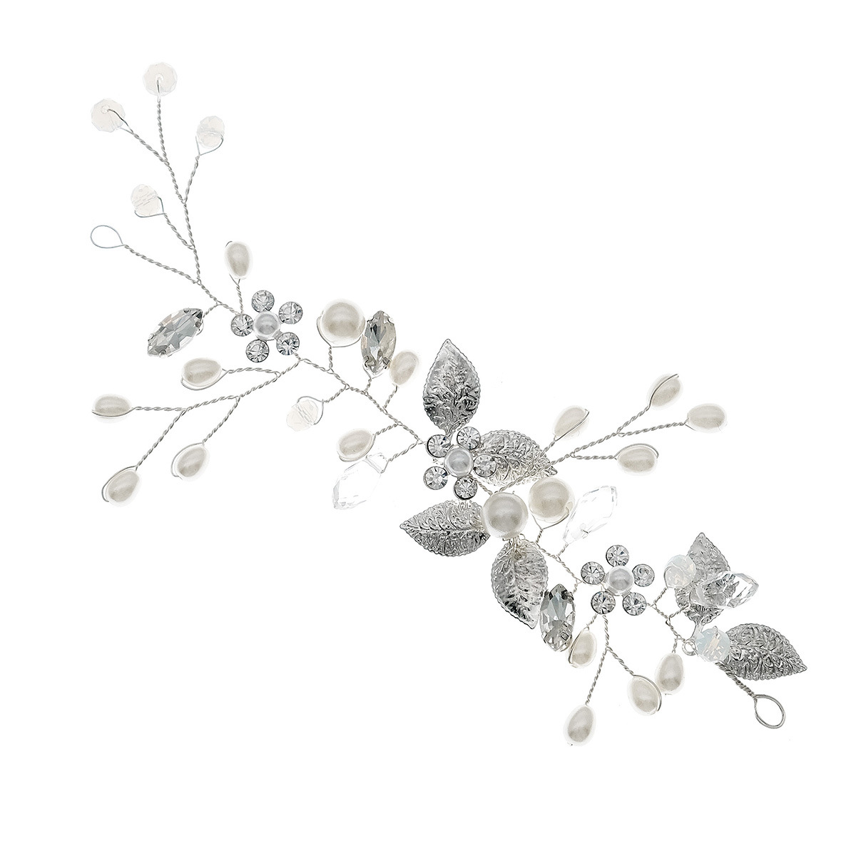 New Chinese-style bride accessories, Xiuhe ancient-style headband, ins style, versatile and beautiful handcrafted hair accessory, pearl crystal hair band Item Picture