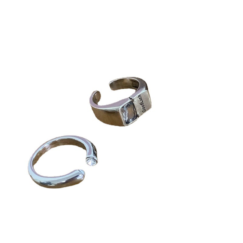 Fashionable, cool and minimalist ins cold style irregular geometric opening ring, a niche design for women, versatile food ring Item Picture