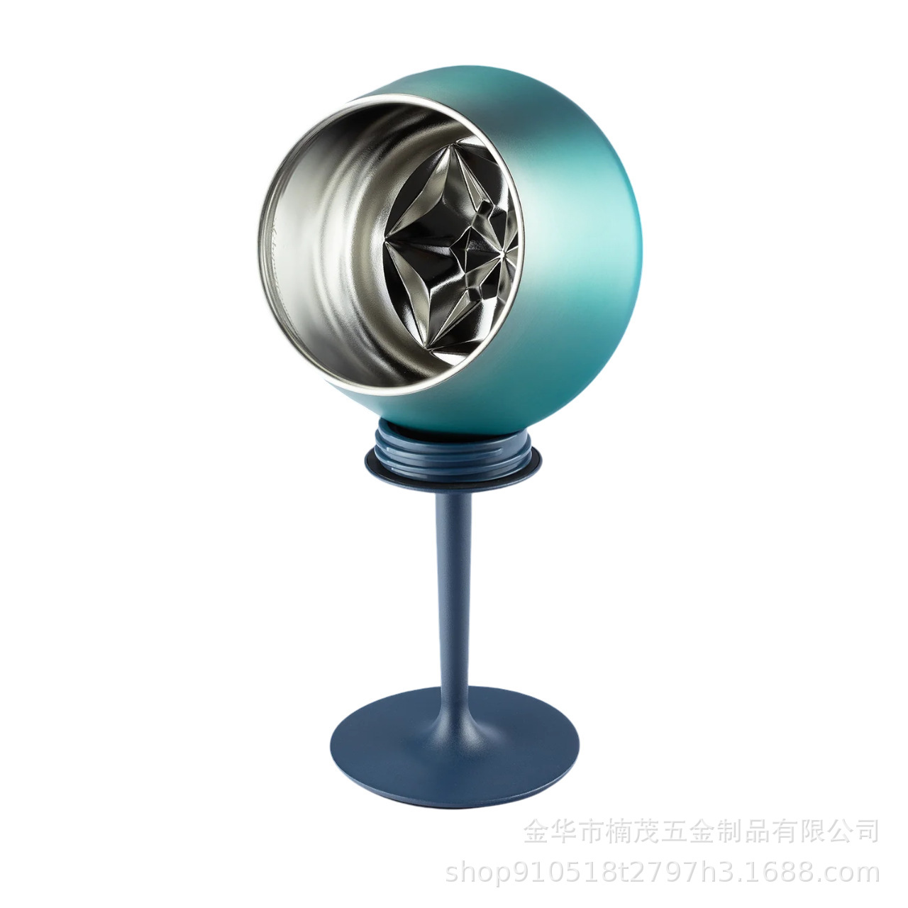 New 304 stainless steel tall glass, detachable plastic part, 14oz insulated and chilled wine glass, cross-border wholesale details Picture