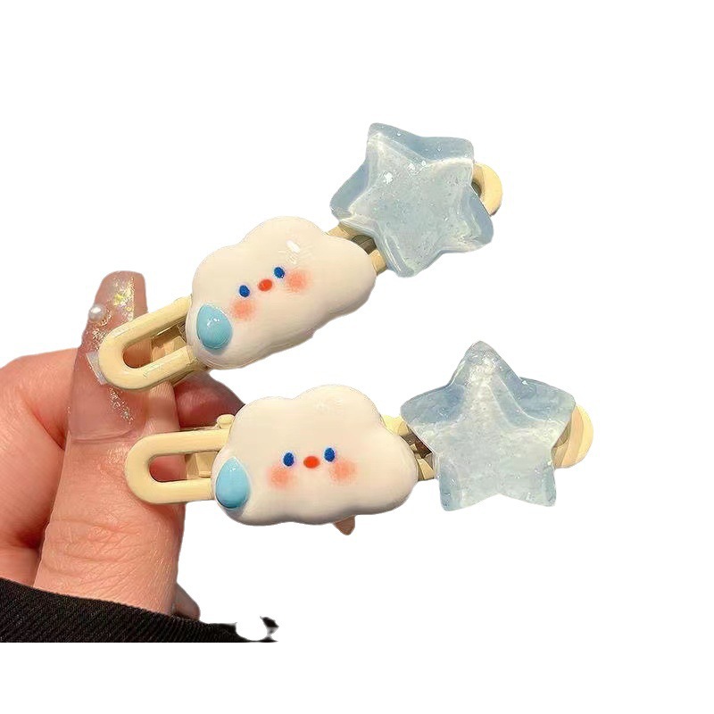 Cute cloud InS-style sparkling star accessories, diy hair accessories, cream phone case accessories, resin accessories Item Picture
