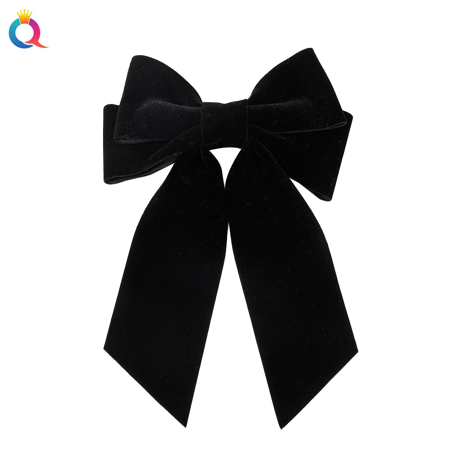 Qiyue Amazon bow hair clips, flocking ribbons, duckbill clips, hair curls, grab clips, women's hair ties, and headwear wholesale Item Picture