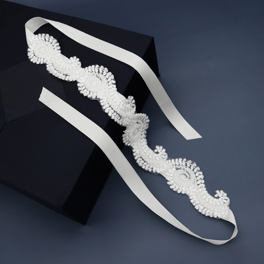 Korean-style bride's hair accessory, fabric lace headband, super fairy-like satin headband, retro wedding dress photo accessory headband full figure