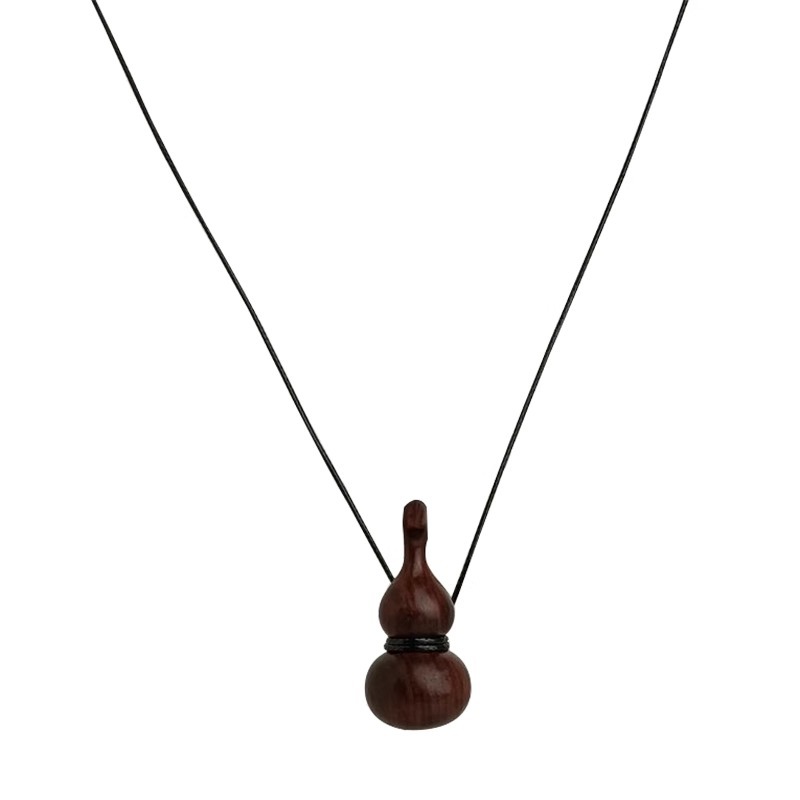 ins cold style wooden wine pot necklace, design sense, long neck accessory, retro and versatile sweater chain for women Item Picture