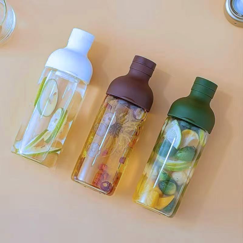 Cold brew coffee pot, cold and hot resistant flower tea glass bottle, household cold brew cup, fruit tea cold brew bottle, ice drip coffee utensils Specification drawing