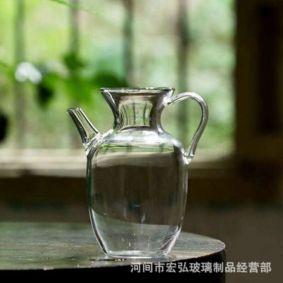 Vase glass tea set, small green tea, small Song teapot with strainer, can be heated, tea tray for tea distribution, simple teapot for brewing full figure