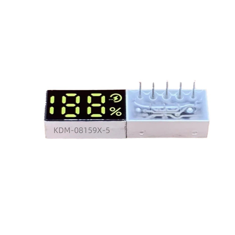 188 digital tube fast lightning quantity percentage display module, white and green dual-color single-row 5-pin bottom row Application Scenario