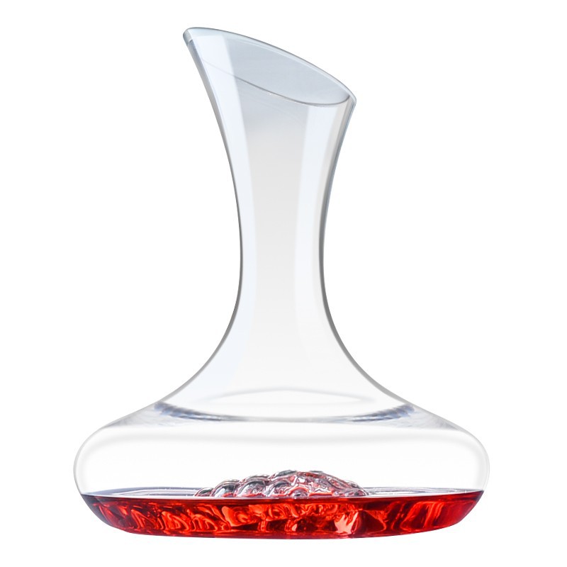 Wholesale household grape bottom slanted decanter, commercial thickened glass quick wine divider, red wine and spirits wine divider pot Item Picture