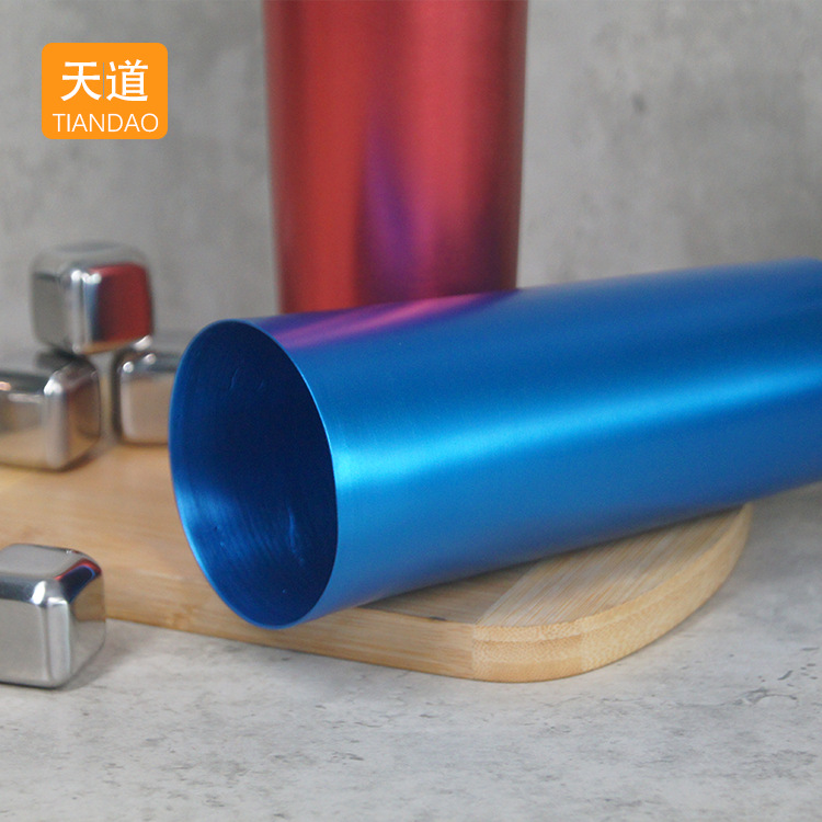 Factory wholesale of metal cups, cola cups, cold drink cups, anti-drop aluminum cups, creative food-grade alumina champagne cups Specification drawing