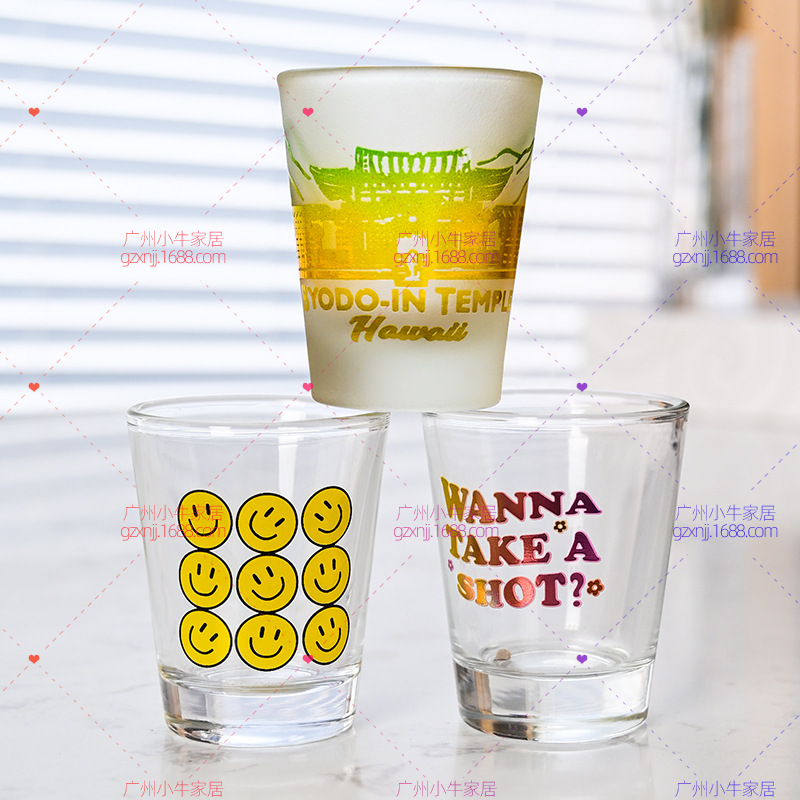 Crystal white glass liquor cup, 2oz graduated cup, 1032A small wine glass, spirits cup, 50ml gull-down cup wholesale details Picture