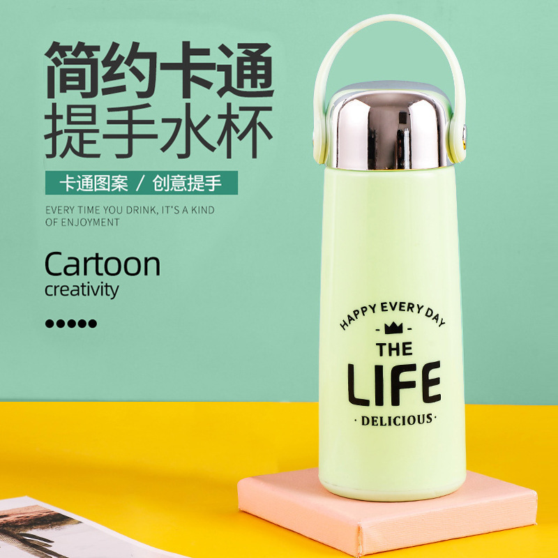 The manufacturer supplies modern and simple handle water cups, quality cartoon water cups that can be privately made, portable and cute cups details Picture