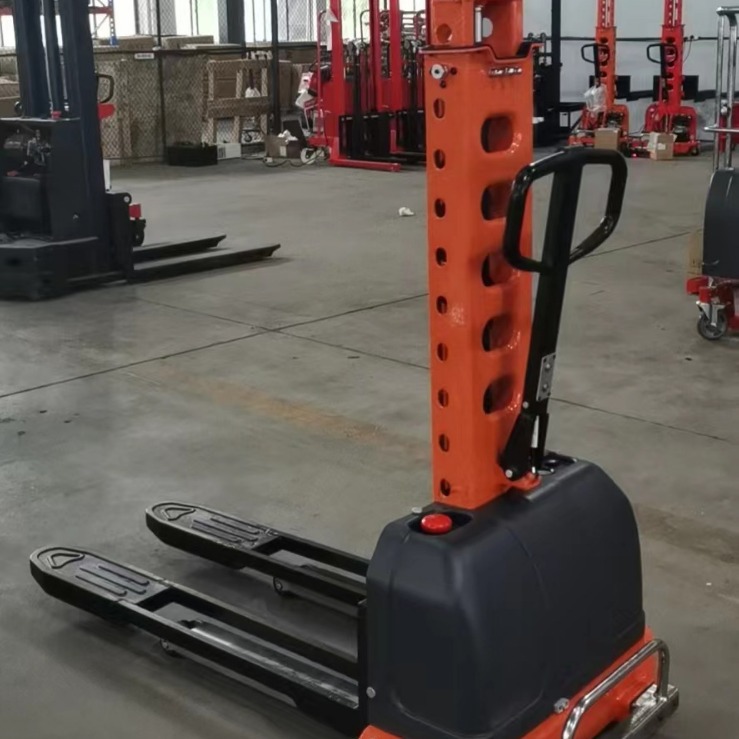 Electric Stacker, a portable stacker forklift with electric automatic loading and unloading on board Item Picture