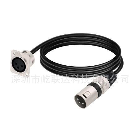 3 Pins XLR Cable D-Type XLR Female Panel to XLR Male Connect details Picture