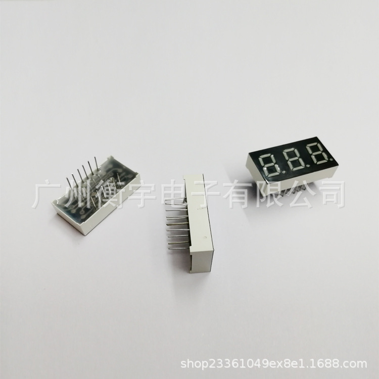 0.4-inch 3-digit digital tube, red 4301AS (co-negative), 4301BS(co-positive) Specification drawing