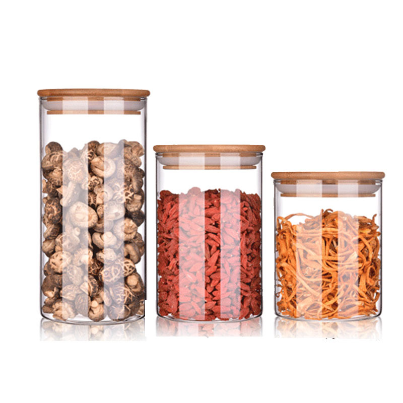 Wholesale transparent high borosilicate glass tea cans, storage cans, glass sealed cans, transparent dried fruit cans and seasoning cans from the manufacturer Item Picture