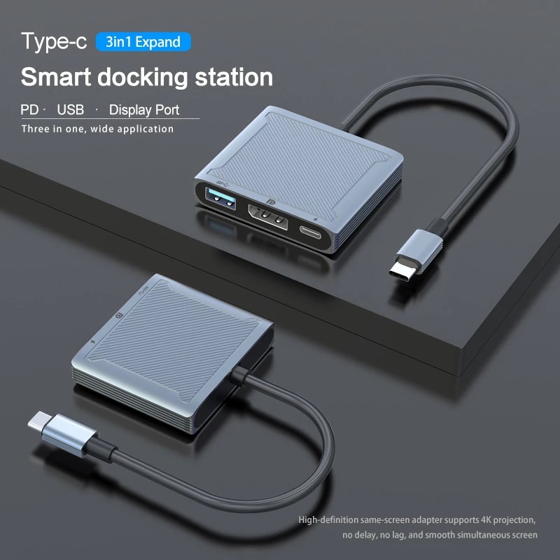 USB C to DisplayPort 3-in-1 USB3.1Type-C to USB+DP+PD Laptop Docking Station details Picture