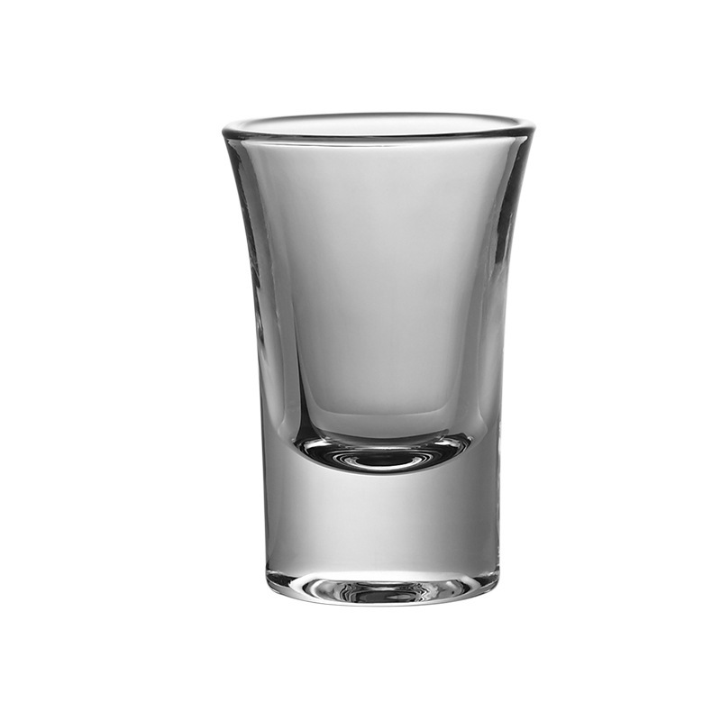 Glass liquor cups, thick-bottomed bullet cups, high-stemmed small wine glasses, household wine sets, spirits one-sip cups, factory logo printed words Item Picture