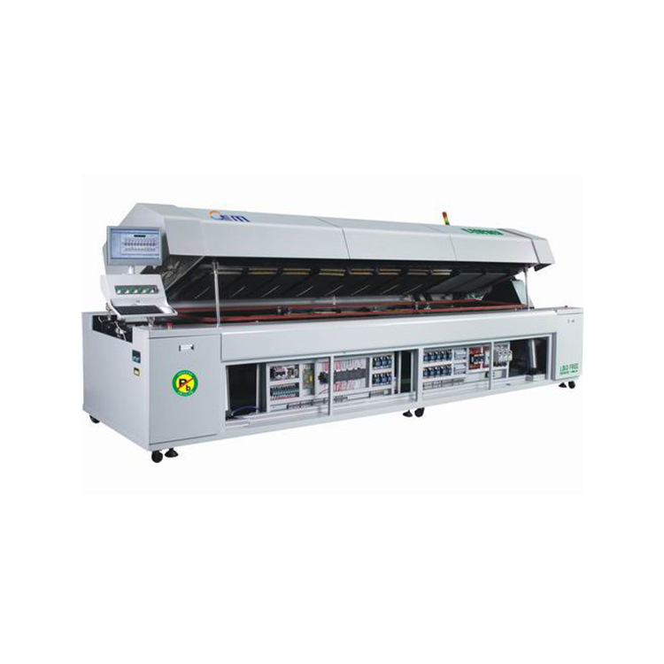 Full hot air circulation medium-sized Reflow Oven, high-capacity eight-zone reflow oven for PCB surface mount soldering Item Picture