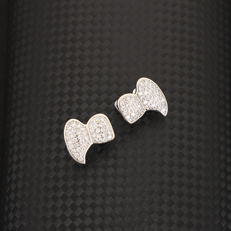 European and American cross-border full zircon vampire teeth rapper sharp teeth Denture Halloween teeth grillz Specification drawing