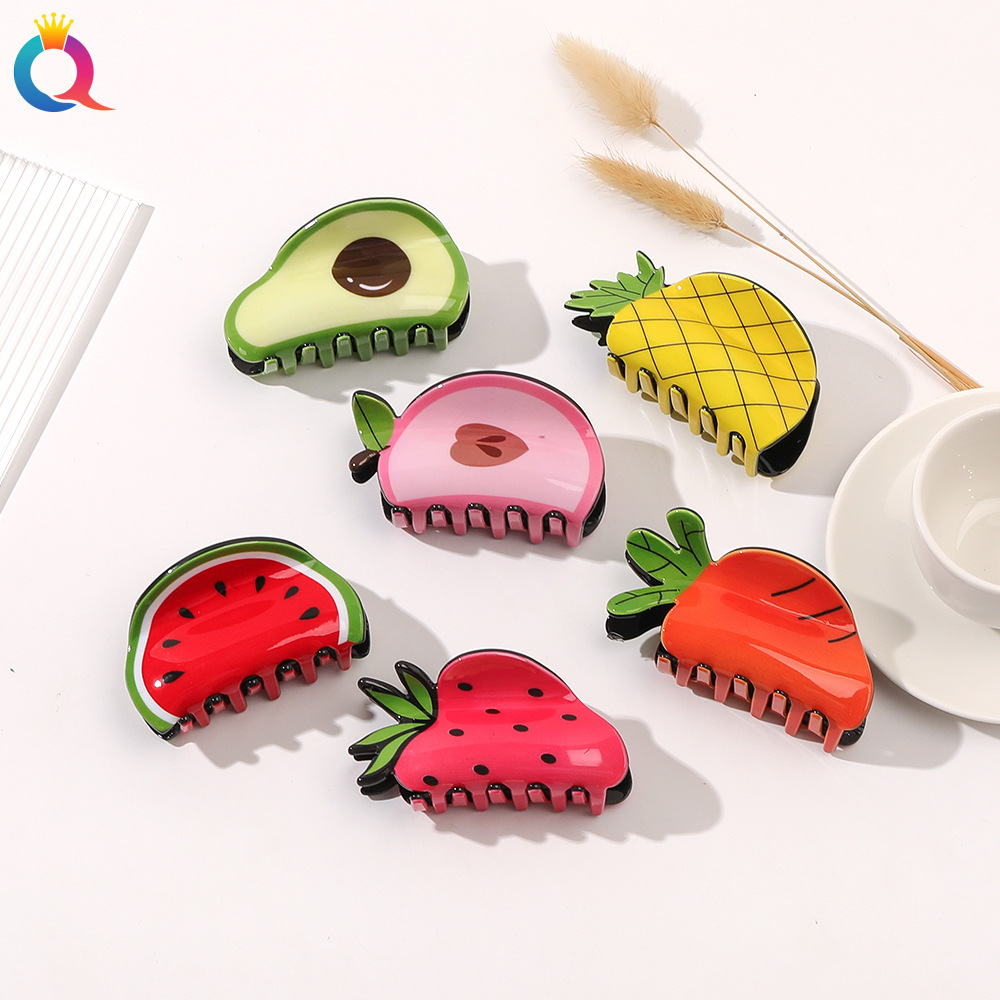 Qiyue Korean-style fruit gripper, back of the head, updo hair gripper, high-end shark gripper, hair clip, hair accessory wholesale full figure