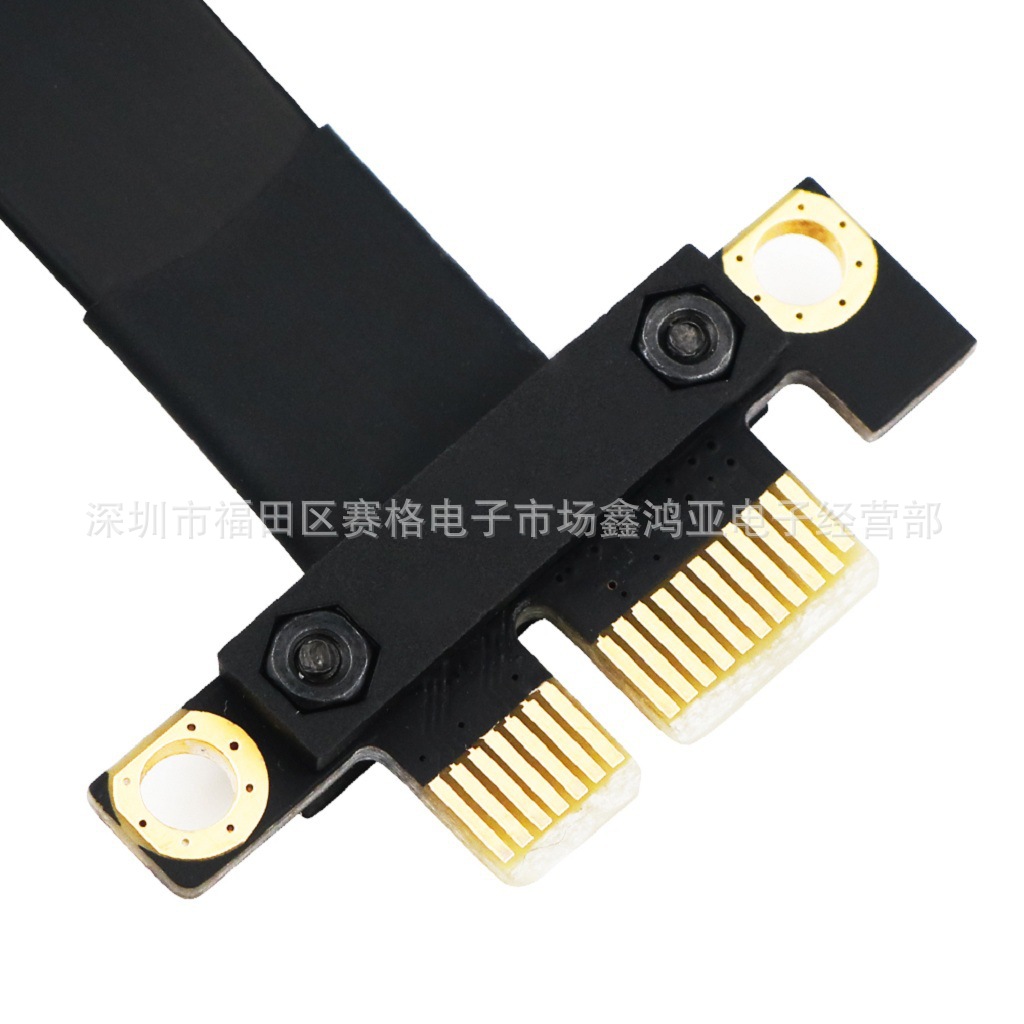 PCI-E 3.0 extension cable 1X to 1X graphics card adapter card extension cable, full-speed stable 180 degrees and 90 degrees Item Picture