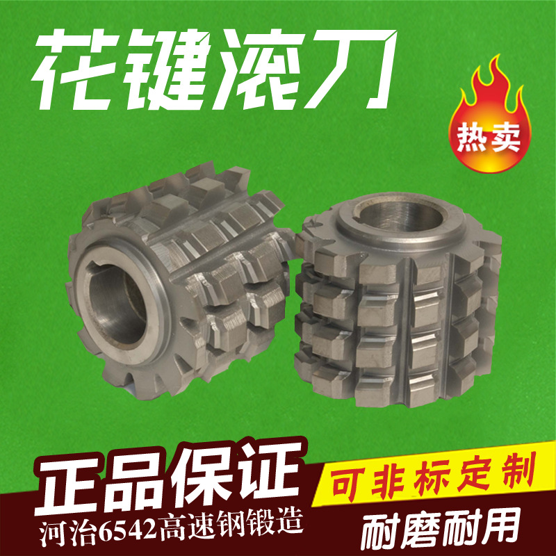 Rectangular spline hob - 10-key spline hob, Heye 6542 high-speed steel material - coated hob full figure