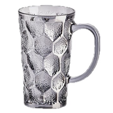 Ins-style diamond-patterned glass cups, water cups, women's summer home milk tea cups, men's honeycomb nest beer mugs with handles Item Picture