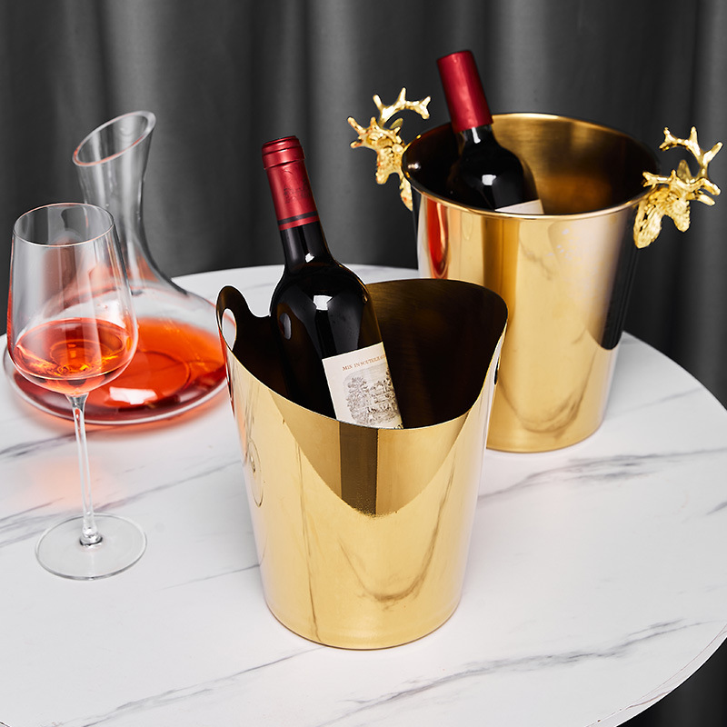 Stainless steel champagne barrel rack, European-style ice barrel rack, bar and KTV ice barrel rack, wine barrel rack, American-style luxury ice barrel Application Scenario