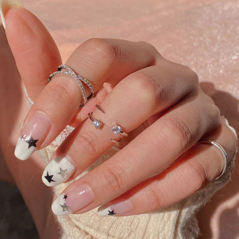ins cold style, fashionable and exquisite zircon cross-opening ring, a unique and elegant female ring trend Application Scenario