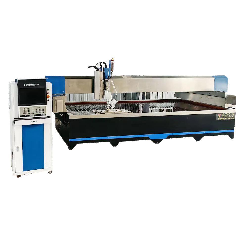 Automated water jet cutting machine, large-scale water jet cutting equipment for processing rock plates, marble chamfering, tea tables, high-pressure water jet Item Picture