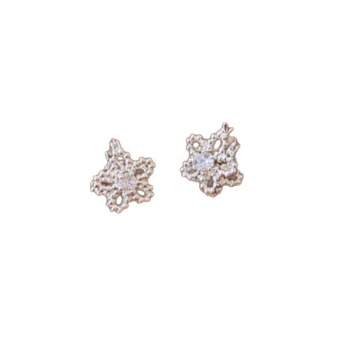 Cold and elegant female lead ~ Korean-style silver hollowed-out flower earrings for women, a light luxury and high-end look, sweet and elegant earrings Item Picture
