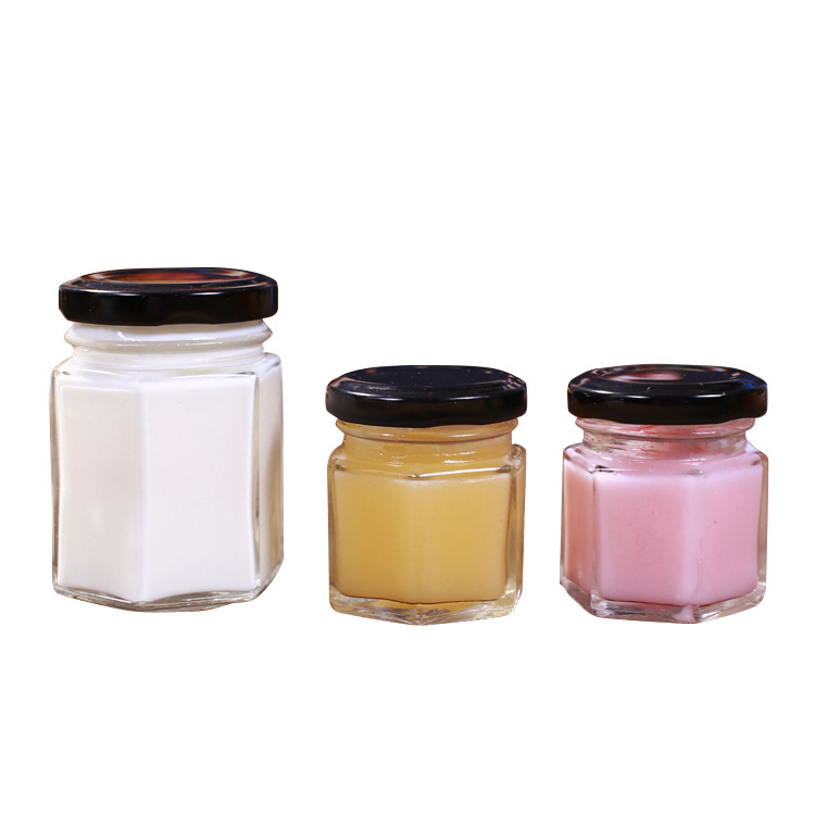 Glass bottle for pickles, hexagonal glass bottle for jam, fermented bean curd, chili sauce, honey, hexagonal bottle Item Picture