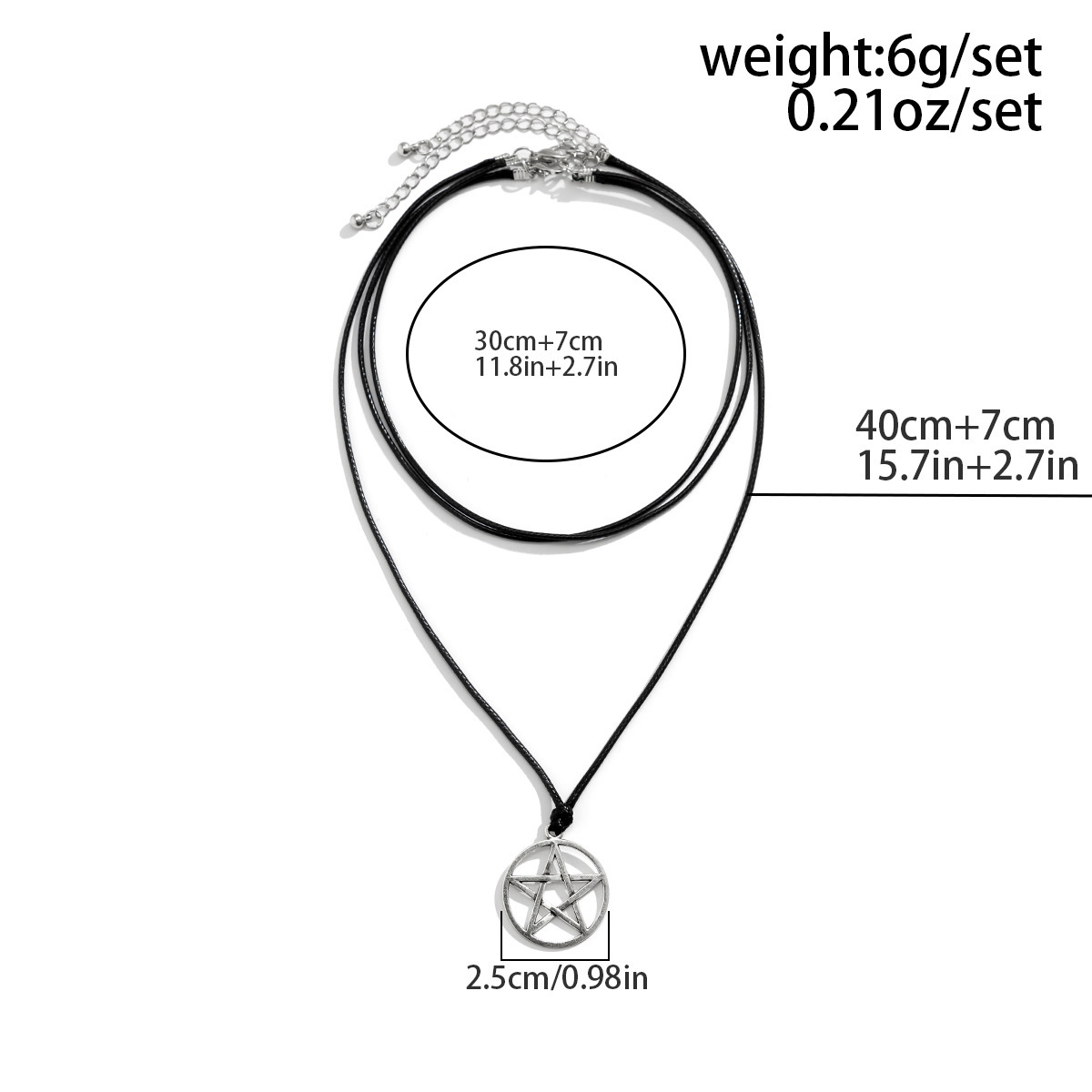 European and American cross-border jewelry, sweet and cool, spicy and cold style, five-pointed star pendant necklace, hip-hop punk cross necklace Application Scenario