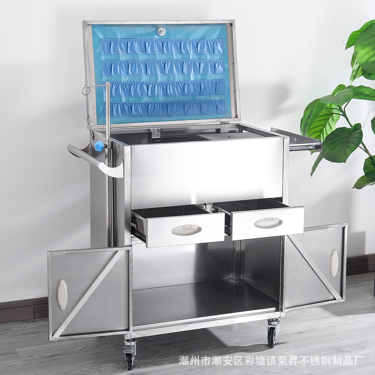 Drug delivery hospital, anesthesia, infusion clinic, ambulance, stainless steel cabinet, medicine change, flip cover, instrument trolley, rescue vehicle Specification drawing