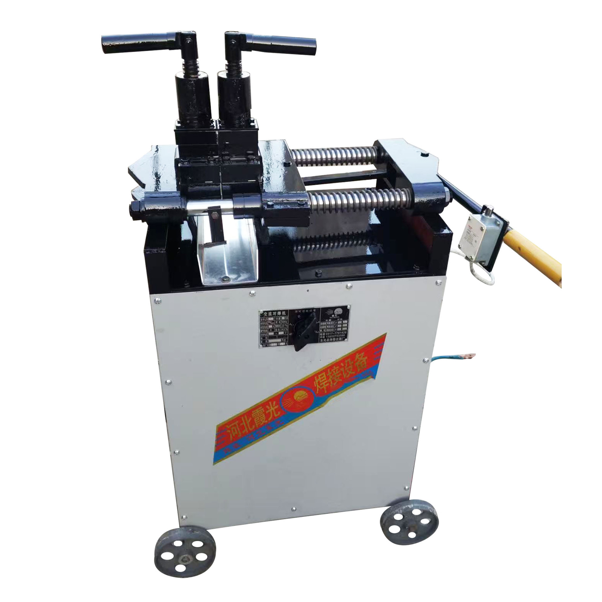 The copper rod and aluminum rod butt welding machine ensures a firm weld and is suitable for welding saw blades and aluminum rods in wire drawing factories and cable factories Item Picture