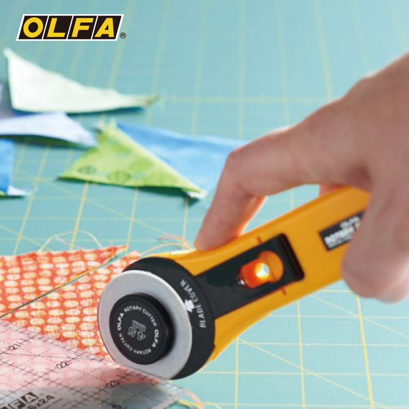 The original Japanese OLFA safety type roller knife, fabric cutting knife and fabric splicing knife can cut the RTY series in any curve details Picture